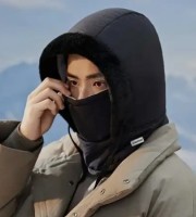 Winter Thick Warm Windproof Hat with Earflaps [ BLACK COLOR ]