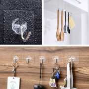 10 PCs Strong Transparent Suction Cup Sucker Wall Hooks Hanger for Kitchen Bathroom Holder Accessories