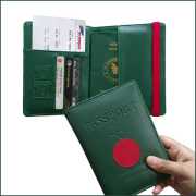Passport Cover Wallet Cards Holder (GREEN)