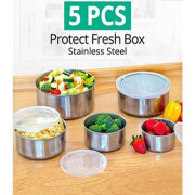 Stainless Steel Protect Fresh Box - 5 Pcs